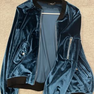 blue velvet jacket